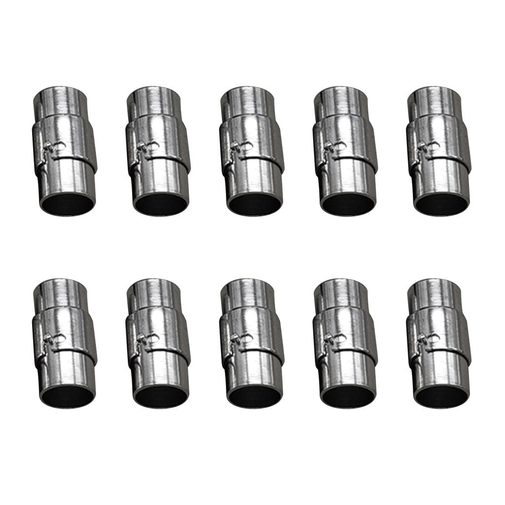 Packung mit 10 Magnetverschlüssen Schmuckherstellungsteil Kupfer Kordelendkappen für Leder Seil Halskette Armband Zubehör