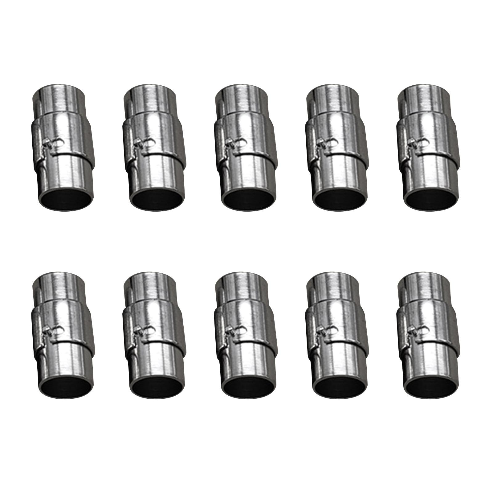 

Набор из 10 магнитных застежек, фурнитура для изготовления ювелирных изделий, медные наконечники для шнура, для кожи, веревки, ожерелья, браслета, аксессуары 7 серебряный