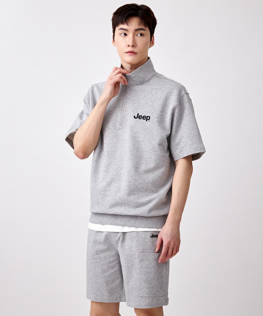 JEEP [Set] M-Logo Short Sleeve Zip-Up & Shorts Set (Jp5Tsu170Mg)