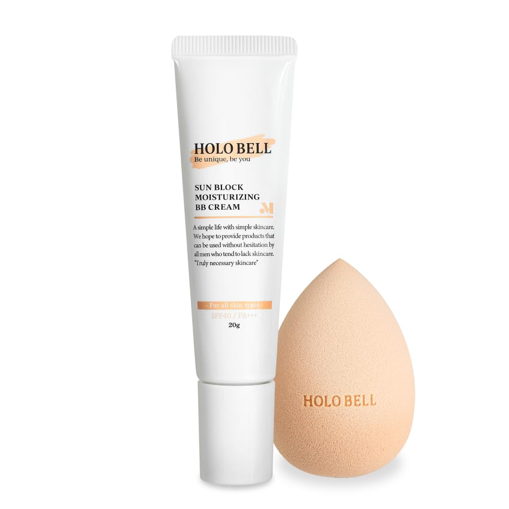 HOLO BELL BB Cream for Men SPF40 PA+++ - Covers stubble and corrects skin tone - Undetectable - 20g