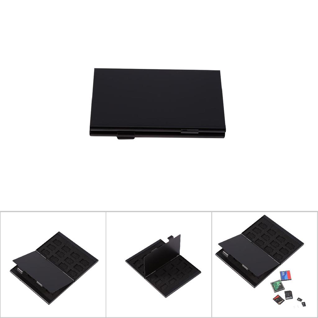 24 In 1 Portable Aluminium Double Deck 24TF Card Case Memory Card Holder
