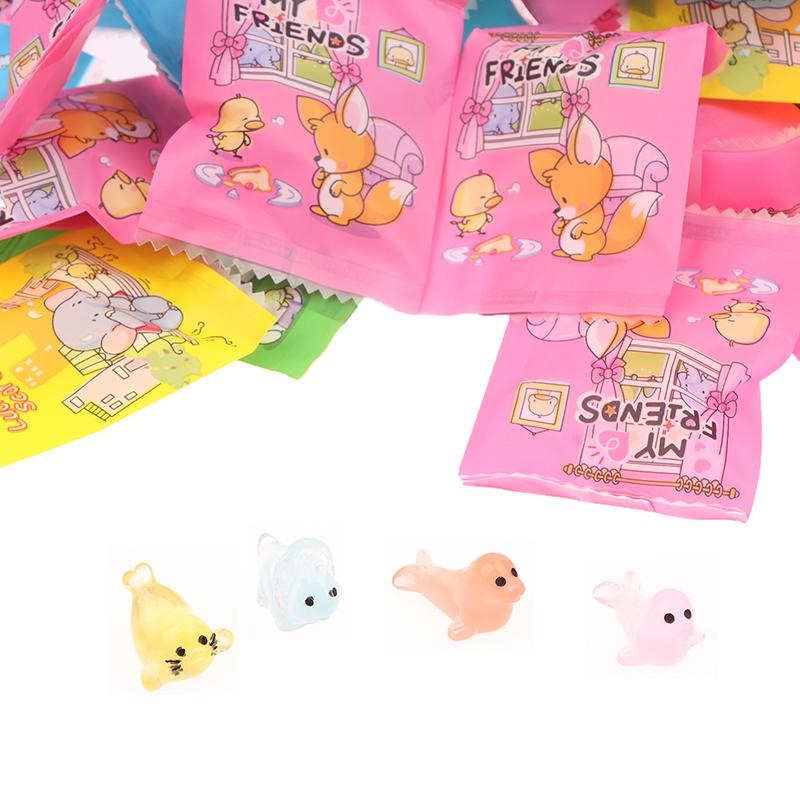 20 Bucăți Animal Mic Mini Drăguț Figurine de Joacă Pungă Surpriză Luminos Stil Cutie Oarbă Jucării Aleatorii Simulare Val Animal de Desene Animate Jucărie pentru Copii