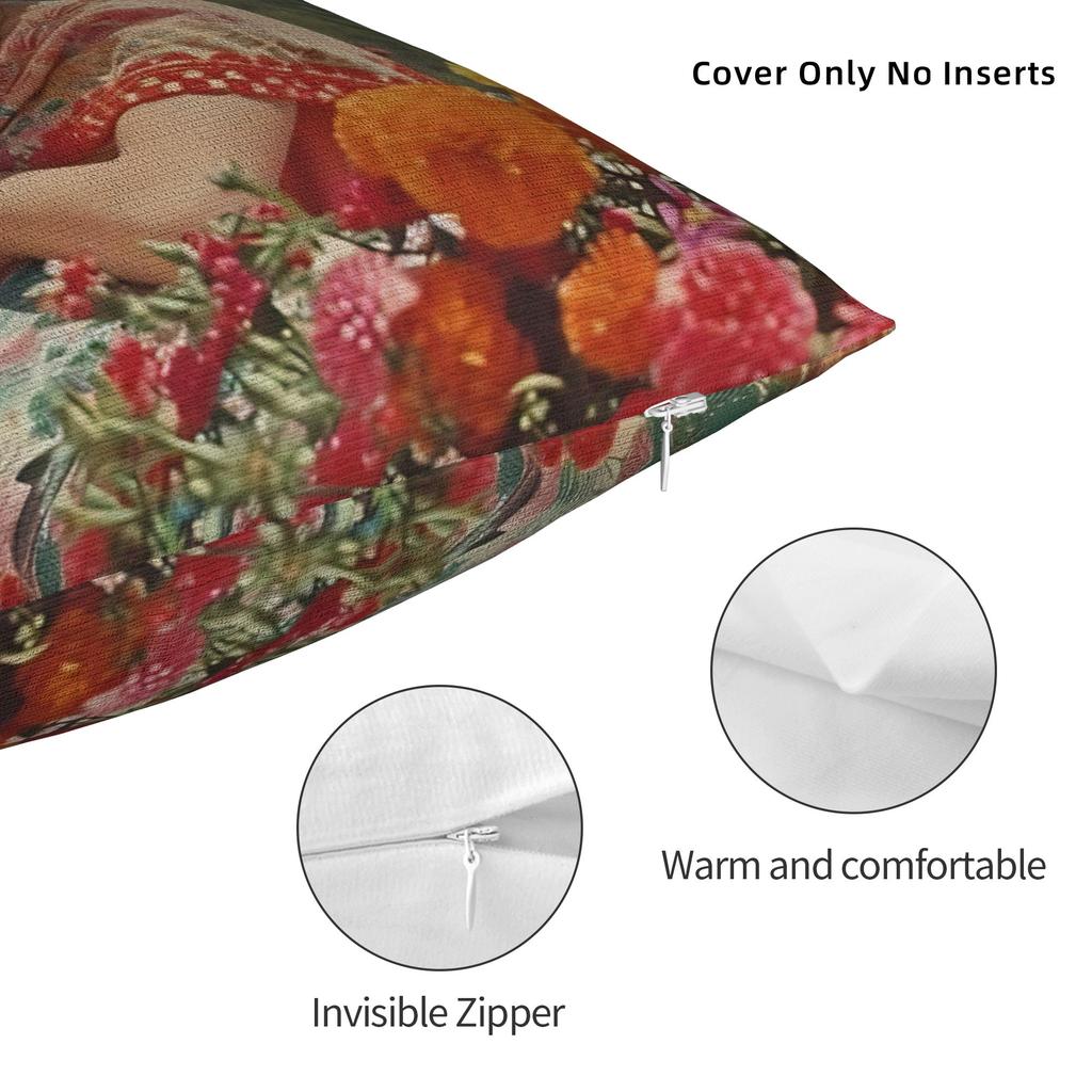 Pillow Case F-Fridas K-Kahlooo Soft Pillow Cover For Sofa Home Decoration Novelty Pillowcases