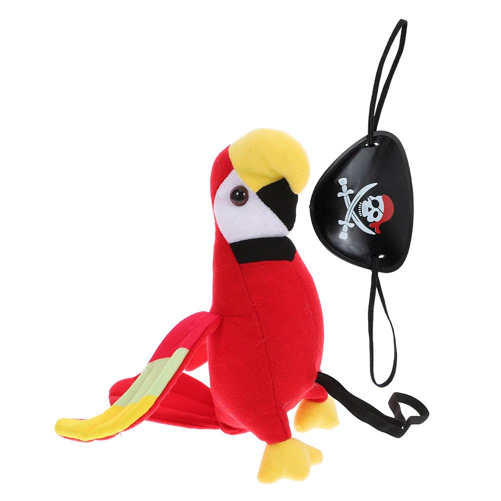 Pappagallo Pirata Peluche Spallacci Kit Accessori Costume di Halloween Forniture per Feste Decorazioni Palco Foto Cosplay Festivo
