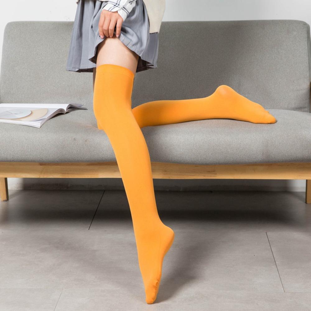 Calf Socks Japanese Jk Socks Women's Summer Pressure Thin Legs Medium High Tube Over The Knee Pure Desire Black Stockings Velvet Stockings
