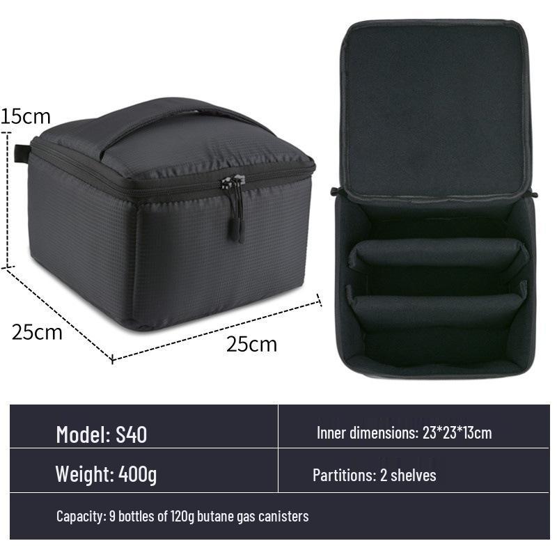 

Multifunctional Outdoor Gas & Cookware Storage Bag - Anti-Collision & Travel-Ready