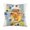 New Polyester Printed Home Pillow Cover Cute Little Bee Letter Sofa Cushion Cover Bedside Pillow Cover