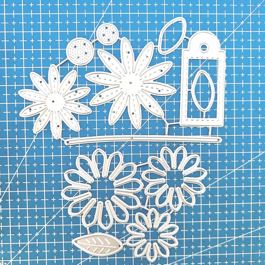 

Вырубки подсолнуха для изготовления открыток, металлические режущие штампы, металлическая форма для вырубки, травленый тисненый трафарет для рукоделия серебряный