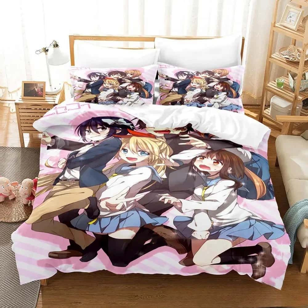 3D Print  Nisekoi False Love Bedding Set Boys Girls Twin Queen King Size Duvet Cover Pillowcase Bed Boys Adult Home Textile