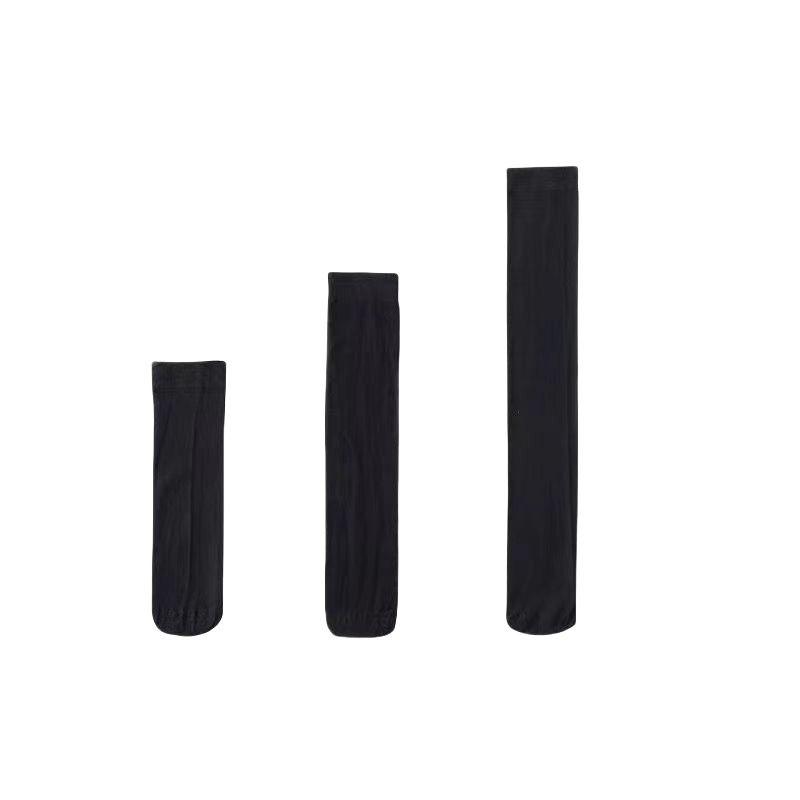 Four Seasons Women's Versatile Velvet Mid-Calf Slimming Black High Socks