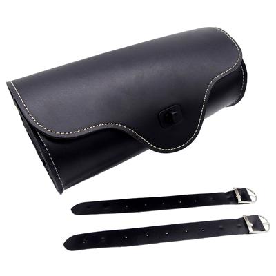 1pc PU Leather Motorcycle Saddle Bag Front Fork Tool Storage Pouch Tail Bag for Harley Cruiser Universal Motorbike Side Bags