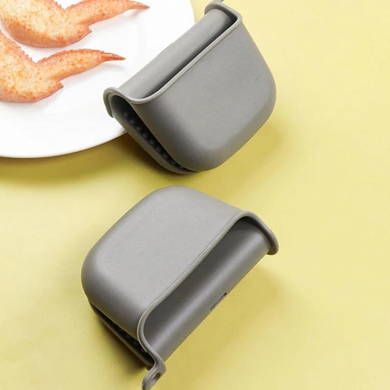 

2 толстых изолированных зажима для рук с противоскользящей и термостойкой силиконовой перчаткой для микроволновой печи, кухонные перчатки для выпечки