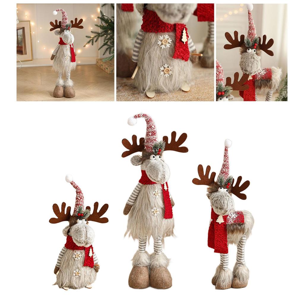 Christmas Sculpture Reindeer Figurine Ornament for Table Centerpieces Housewarming