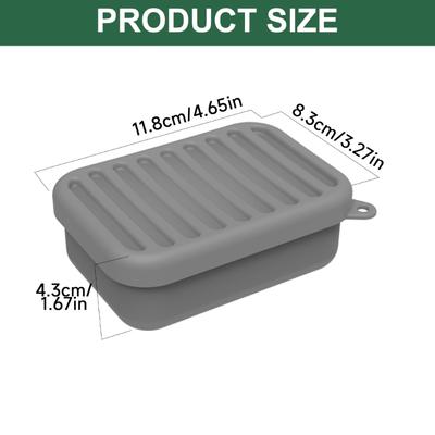 Hygienic Silicone Soap Dish Storage Box Nonslip Design with Lid and Quick Drainage Layer Bathroom Organizers Essential