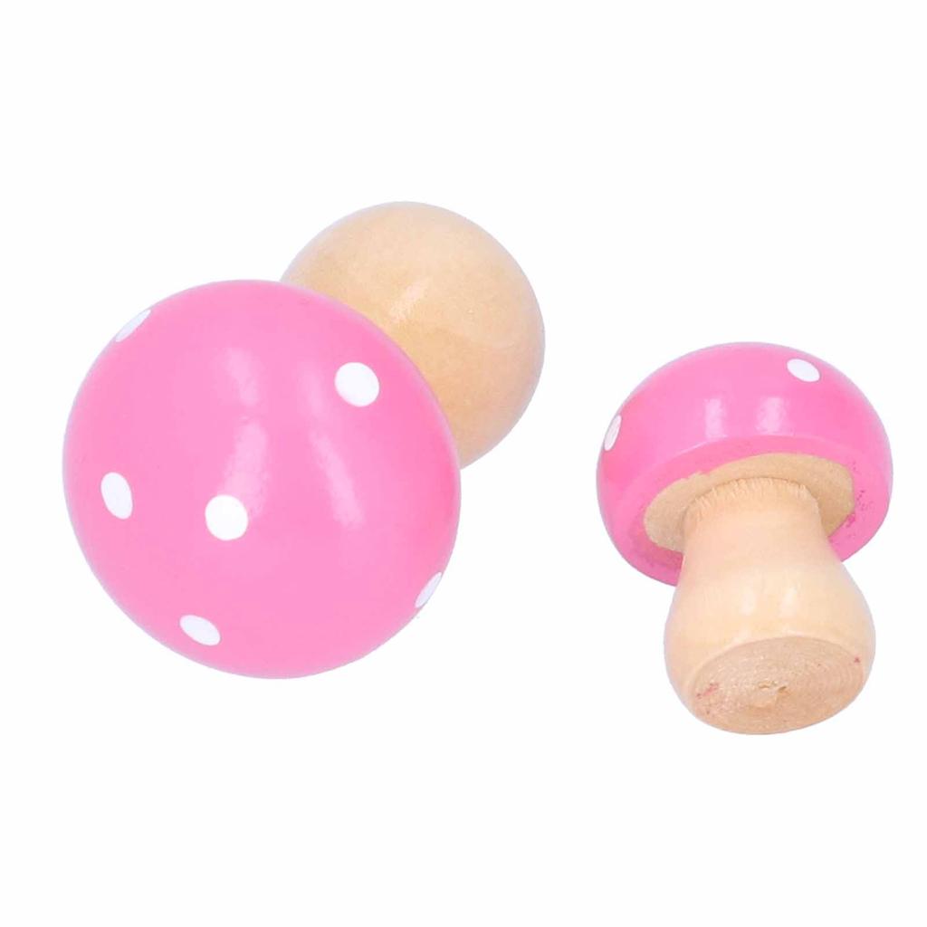 3PcsCelsiusSet Mushroom Crafts Innovative Cute Wooden Ornaments   Desktop Decoration