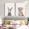 Babyzimmer-Tier-Wandposter, Zoo-Elefant, nordischer Stil, Kinderzimmer-Wand-Kunstdrucke an der Wand, Poster, Leinwand-Bild, Dekor-Wandbild
