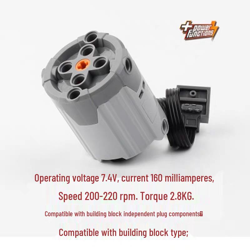 Electric Motor Battery Box & Receiver for Toy Car Building Blocks