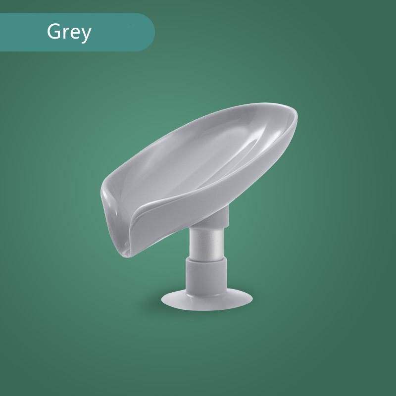 Suction Cup Leaf Shape Soap Box Drain Soap Holder Box Bathroom Shower Stable Soap Holder Sponge Storage Plate Laundry Soap Dish