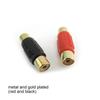 RCA Female To Female F/F Joiner Couplers AV Audio Video Adapter Copper Cable Connector Jack Plug Gold Plated Speaker 3types