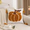 Halloween Charms Decorative Sofa Cushion Covers Halloween Fabric Couch Pillow Covers Embroidered Yellow Pillowcase