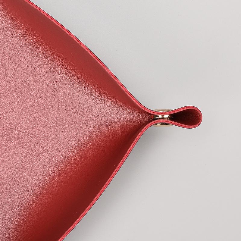 Nordic Leather Storage Tray for Keys, Cosmetics, and Sundries