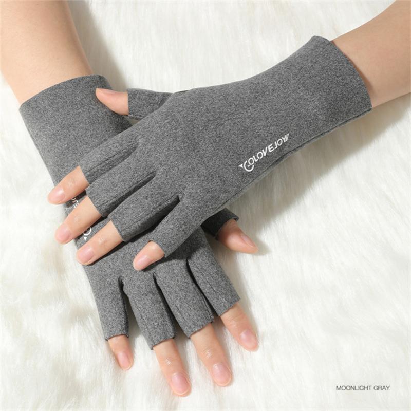 Fingerless Gloves Winter Thicken Warm Touch Screen Gloves Unisex Outdoor Stretch Elastic Warm Gloves