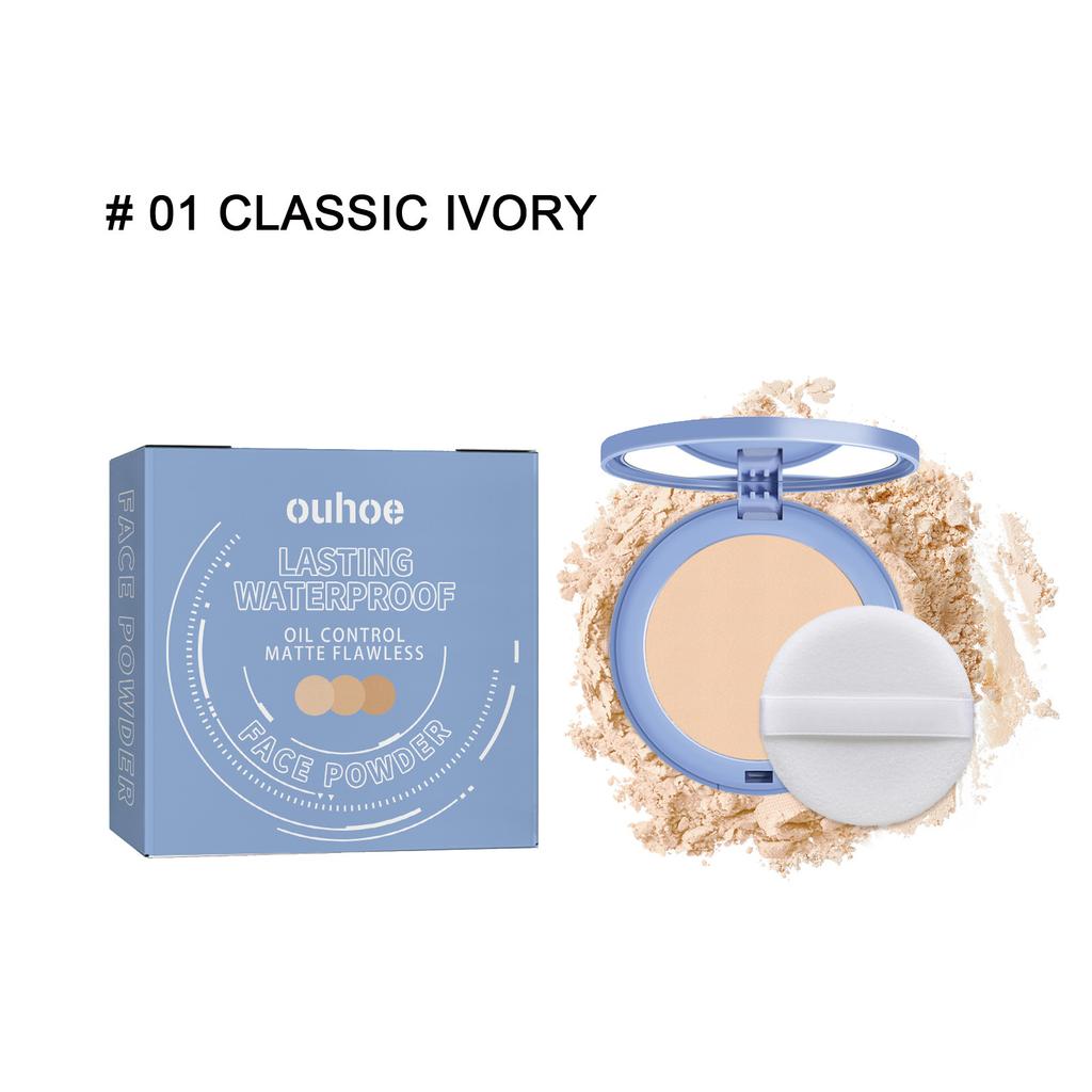 OUHOE Refreshing Facial Powder, Natural Fitting, Lasting Makeup, Fitting Makeup, Lightweight and Breathable Setting Powder