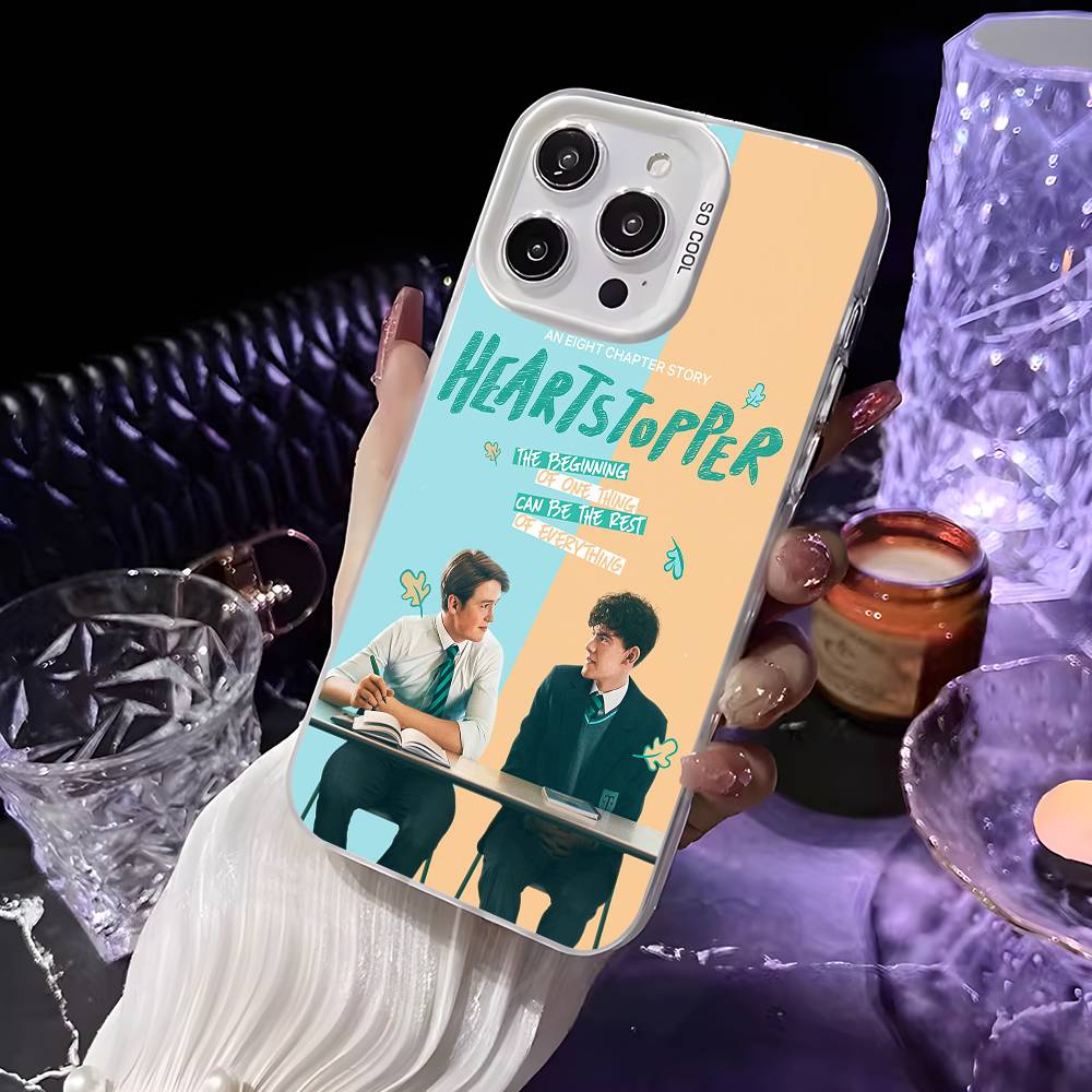 Gay TV H-Heartstopper Θήκη Κινητού Για iPhone 16 15 14 13 12 11 Pro Max Λευκή Ματ Λέιζερ Μεταλλική Aurora Funda