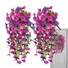 2pc Artificial Hanging Flowers Silk Petunia Fake Flowers UV Resistant Outdoor Hanging Plants Wedding Home Garden Decorations