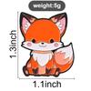 Chibi Red Fox Badge Kawaii Sitting Fox Enamel Pins Cartoon Forest Animal Brooches Lovely Cute Accessories Bag Decor