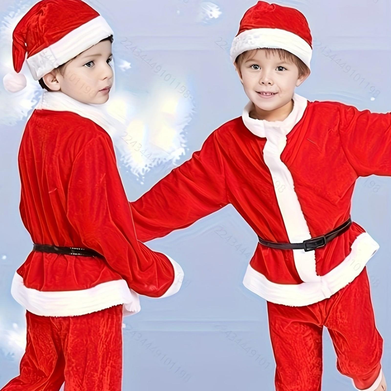 

Персонализированная детская одежда для рождественского выступления с вышивкой на заказ L красный