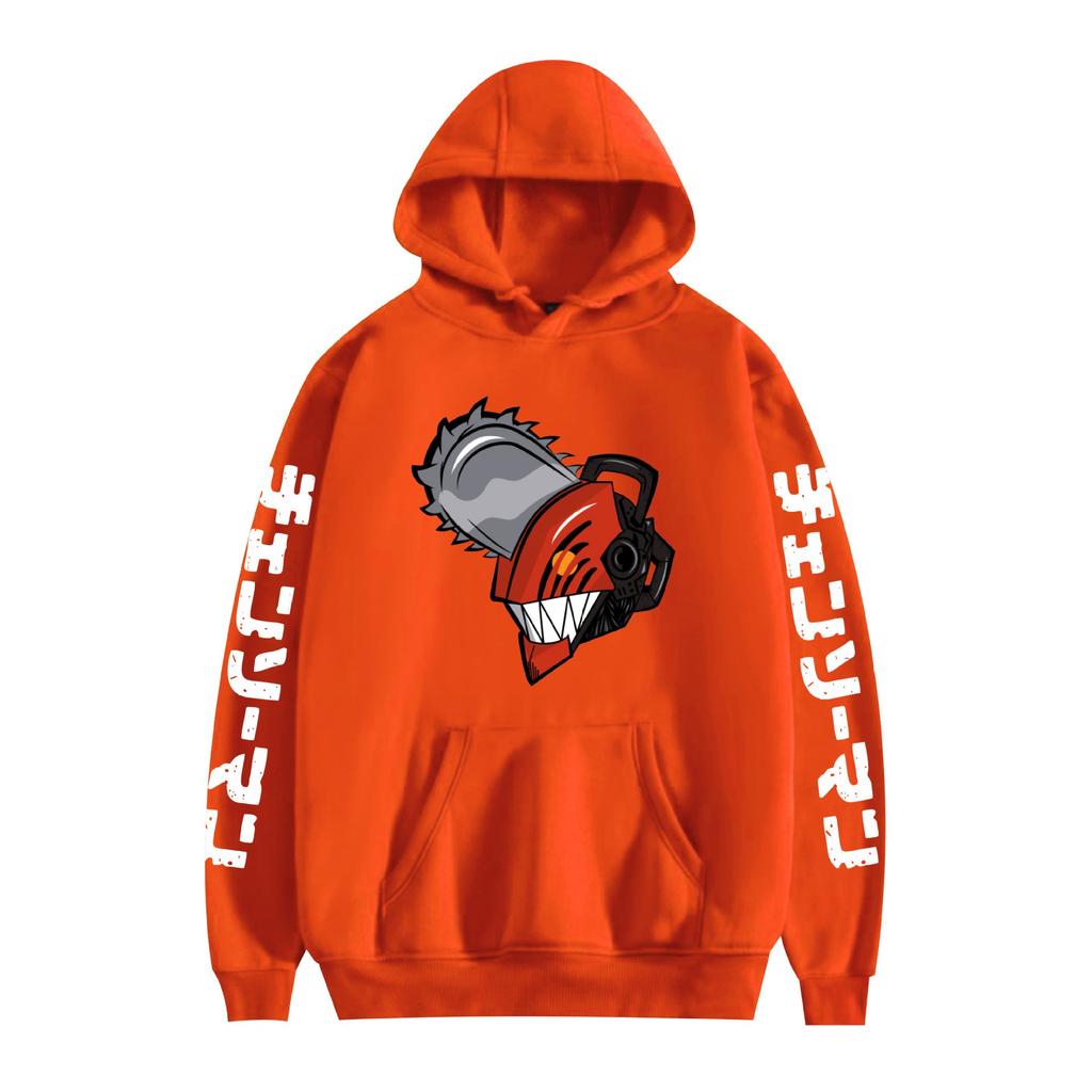 Chainsaw Man Hoodie Sweatshirt Cartoon Printed Cool Pullover Hooded Halloween Chainsaw Man Anime Unisex