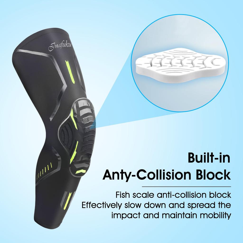 Inafuku Chrániče kolen Komprese nohou Šestihranné chrániče kolen Včelí plástev Kolenní ortéza pro ženy Muže Koleno Kolenní chránič pro Volejbal Fotbal Basketbal Tanec