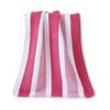 Soft Absorbent Coral Fleece Bath and Face Towel - Lint-Free, Stripe Design
