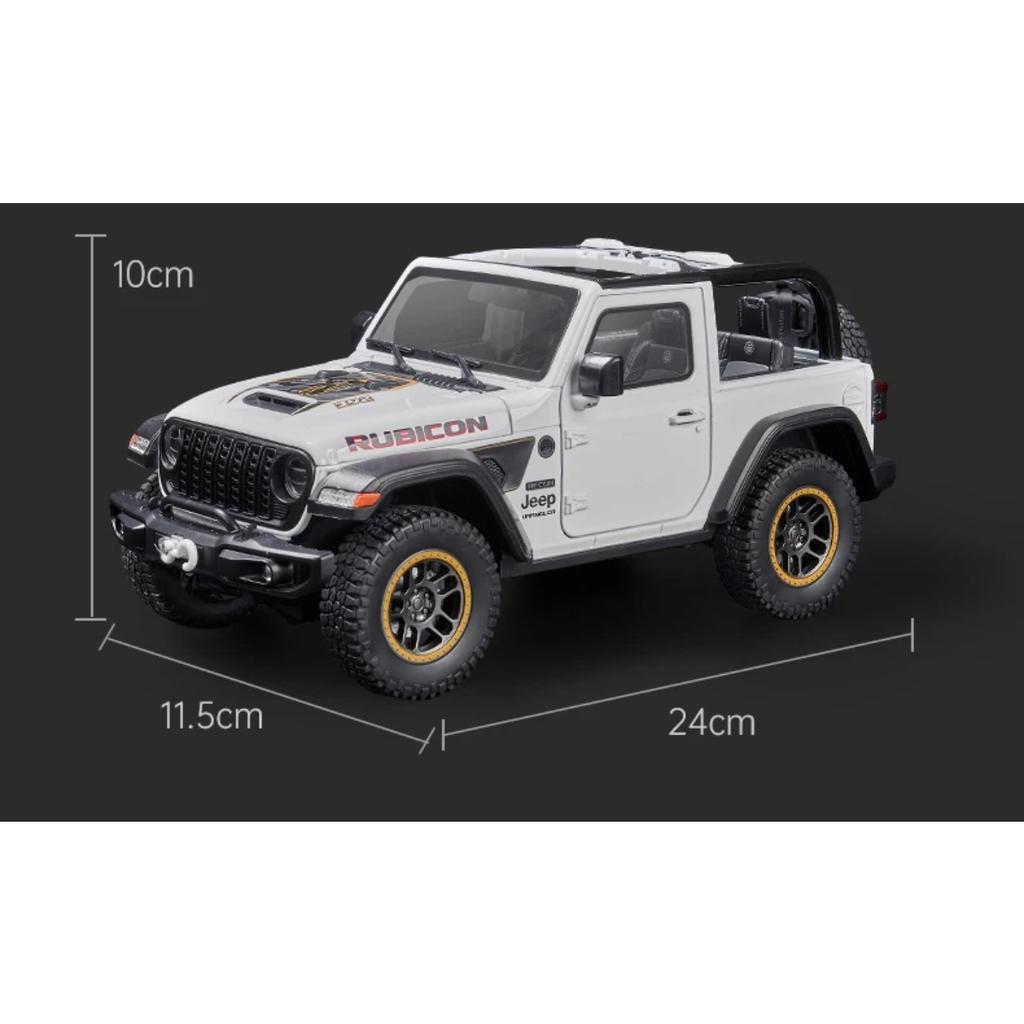 1/18 Jeep Wrangler Rubicon Off Road SUV Alloy Diecast Model Car Desktop Display Collectibles Ornaments Holiday Present for Boys