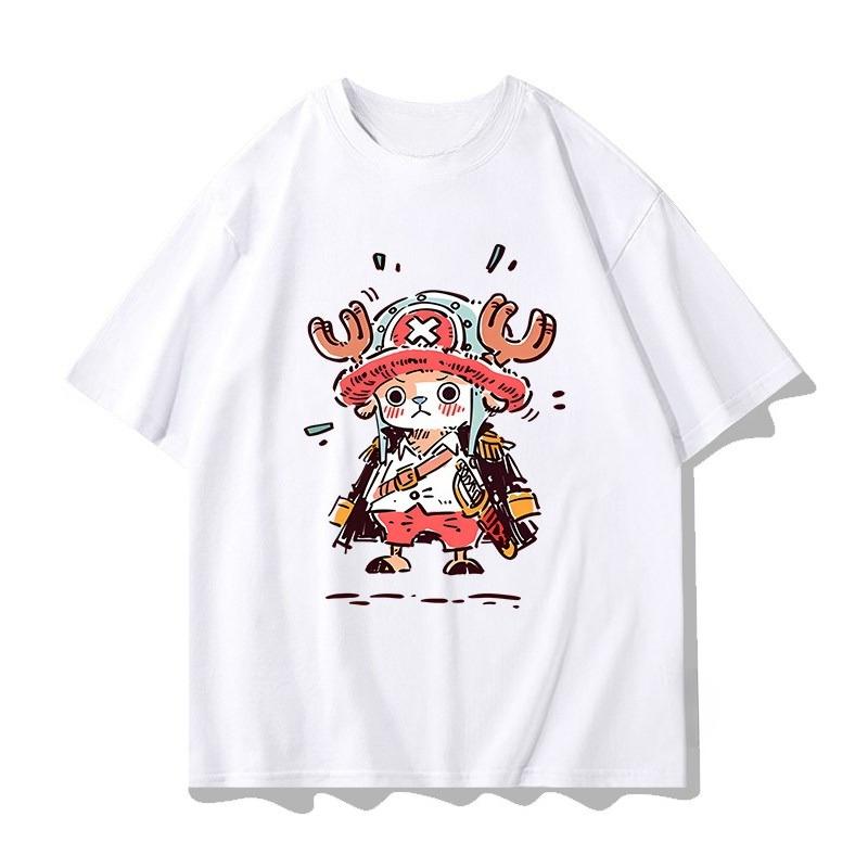 One Piece Printed Tshirt Sanji Chopper Casual and Comfortable Cotton Parentchild Wear