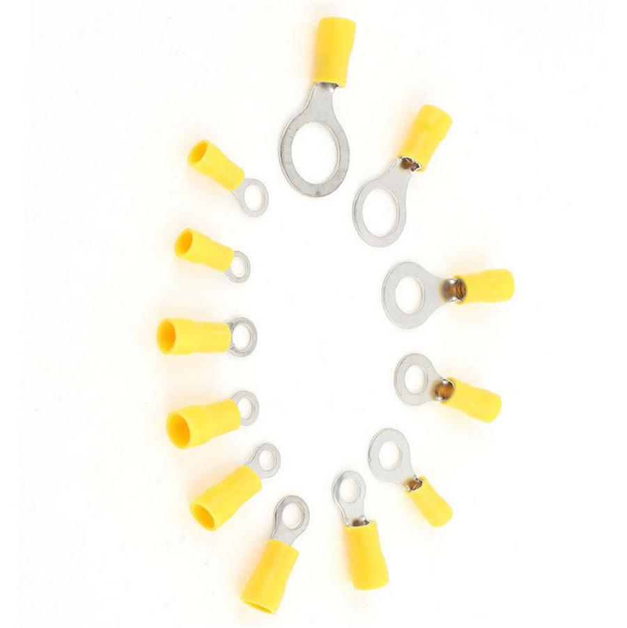 120 Pcs Insulated Ring Crimp Terminal Electrical Wiring Connectors Assorted Set