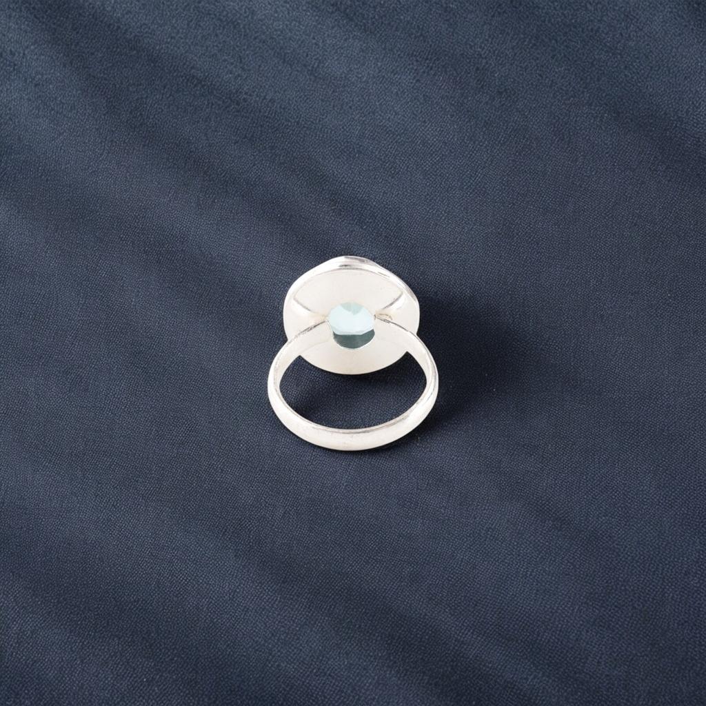 Sky Blue Topaz Gemstone 925 Sterling Silver Jewelry Ring Gift For Girlfriend RR-62-16