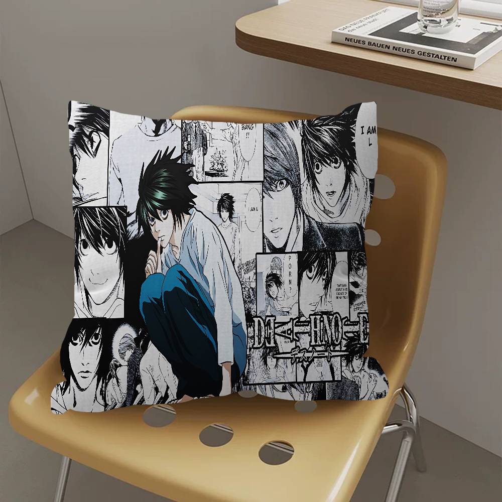 Classic Anime Death Note Pillowcase Toon Gift Cushion Cover Bedroom Home Sofa Chair Seat Decor Pillow Case