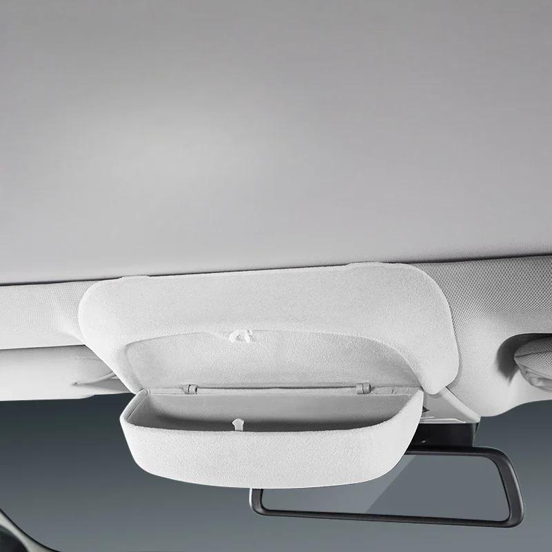 For Toyota Highlander/Crown Kluger Car Glasses Case Sunglasses Protective Storage Clip Car Interior Modification Accessories