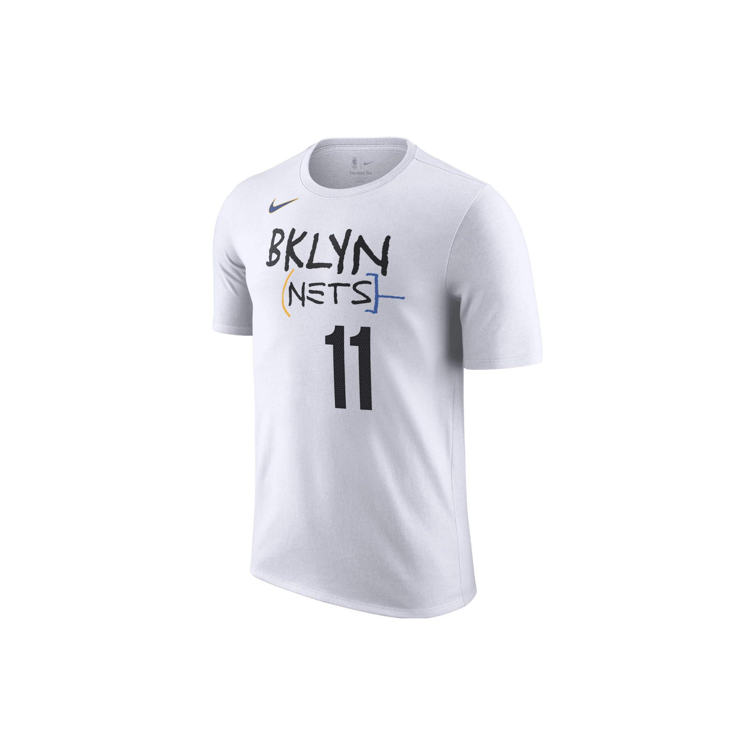 Nike x NBA Brooklyn NETS Kyrie Irving T-Shirt White Men s DV5975-103 XXL