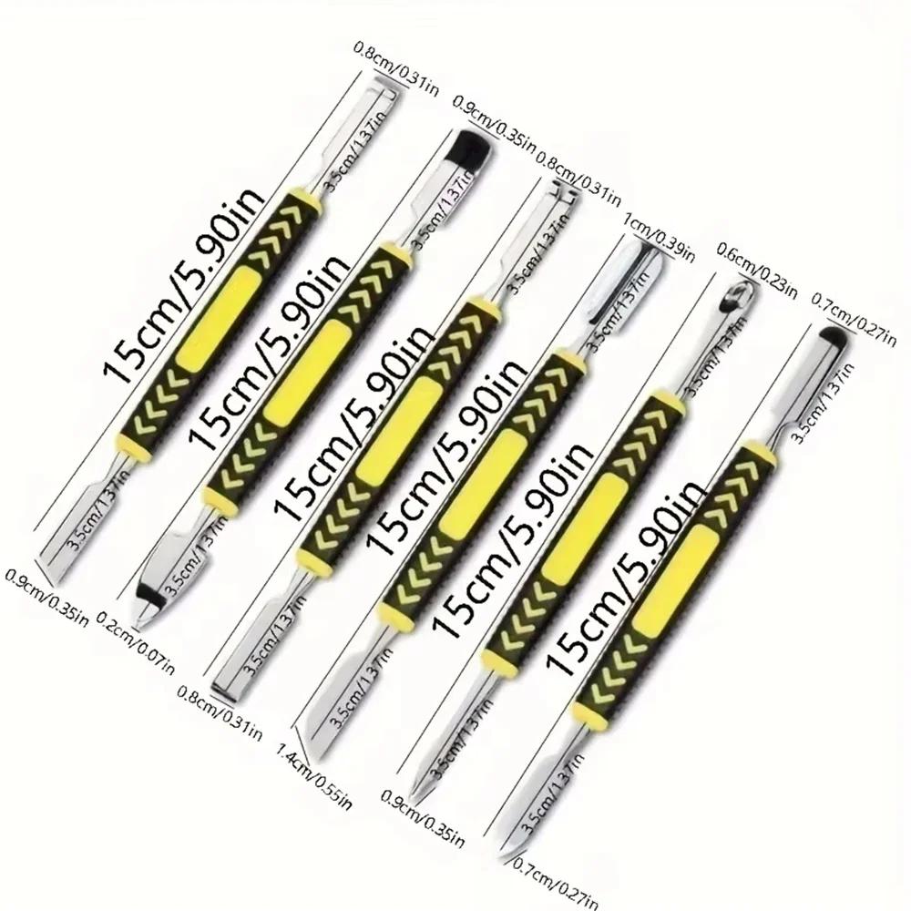 

Набор из 6 ручных инструментов, набор инструментов для ремонта телефона, лезвия для разборки, инструмент для вскрытия, металлический лом, набор для разборки телефона, шпатель