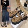 Fashion Pearl Sandals High Heels Comfort Shoes for Women Increasing Height All-Match Med Suit Female Beige High-heeled Girls Clogs Gladi