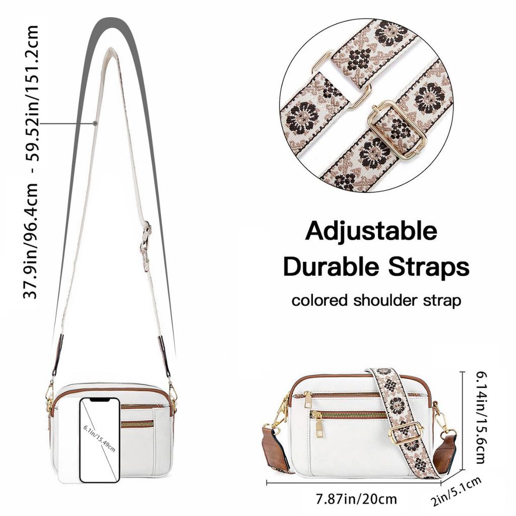 Color-blocking, Multi-functional Bags, Zippers, Crossbody Bags, Square Bags, Single-shoulder Bags, Wallets, Adjustable Shoulder Straps