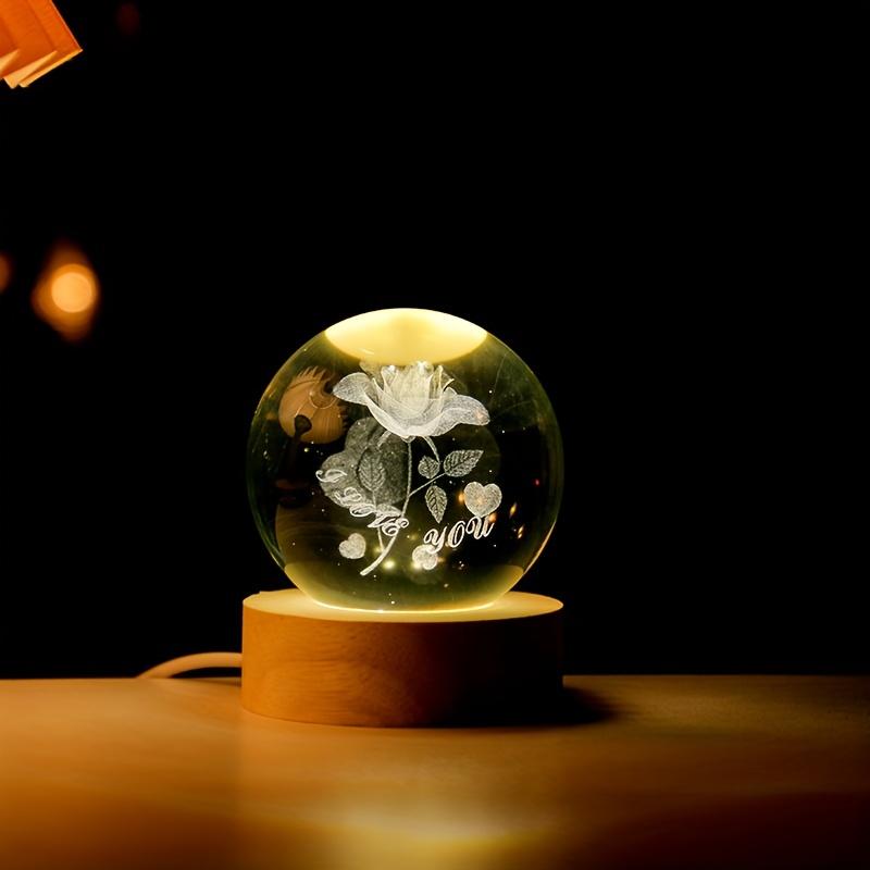 3DSolar Crystal Ball 60mm 3D Solar System Crystal Ball|Laser Engraved Moon Crystal Gift with Galaxy Crystal Sphere for Physics Lovers and Space Models