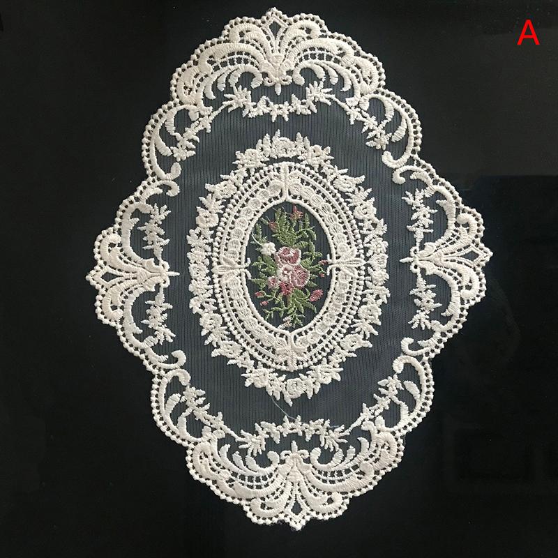 1Pcs for Dining Table Embroidery Craft Placemat European Style Lace Fabric Insulation Plate Mat Anti-scald Coaster