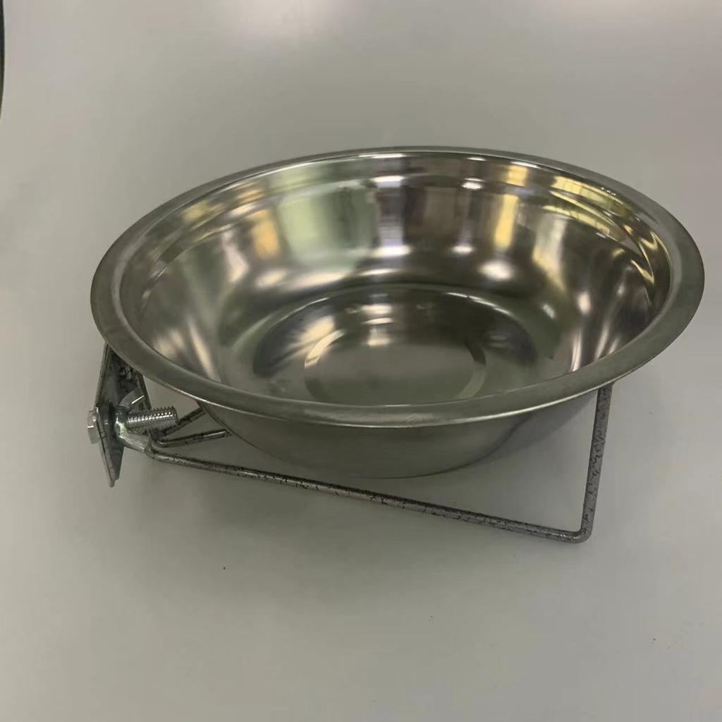 Wisząca Stalowa Miska dla Psa Montowana na Ścianie Pojemnik na Wodę i Karmę dla Kota Psa Dozownik Mocowany Metalowy Uchwyt Wsparcie Zapobiegający Przewróceniu 23cm