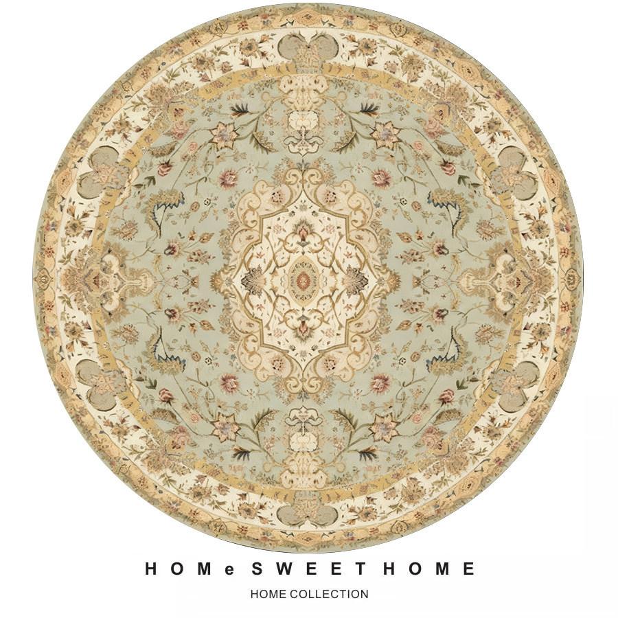 Persian Ethnic Style Round Living Room Carpet Water Absorption NonSlip Cold Blanket DirtResistant And Easy To Take Care Of Carpet Crystal Velvet
