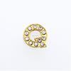 1Pcs Gold Letters Metal Shoe Charms Crystal Diamond Alloy Charms Shoes Accessories Buckle High Quality Shoes Decoration