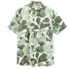 M.W FOR REEF Leaf Pattern Short Sleeve Button Down Shirt M Green Men's Used